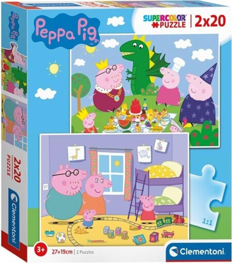 Puzzle Peppa Pig 2x20st. Gulv