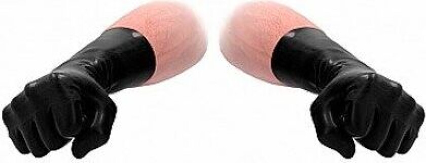 Fist It Latex Short Gloves Black Fisting hansker