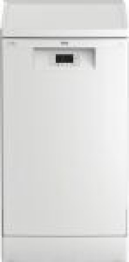 BDFS15020W, Frittstående, Slimline (45 cm), Hvit, LED, Rustfritt stål, 10 kuverter
