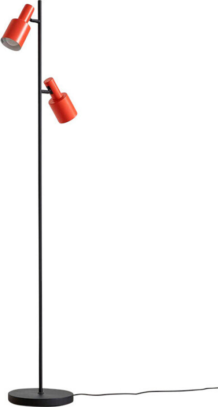 gulvlampe Ovelia, oransje/svart