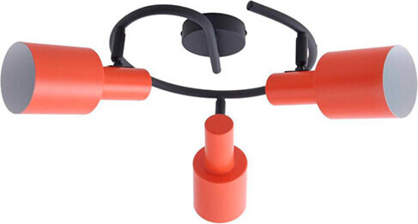 takspot Ovelia, oransje/svart, rund, 3-lys.