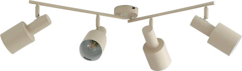 takspotlight Ovelia, beige, lang, 4 lys.