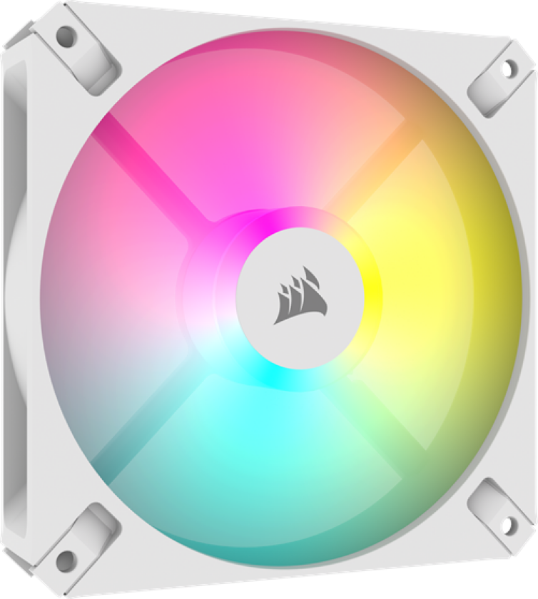 iCUE AR120 Digital RGB - White - Kabinettvifte - 120mm - Hvit med RGB-lys - 27 dBA