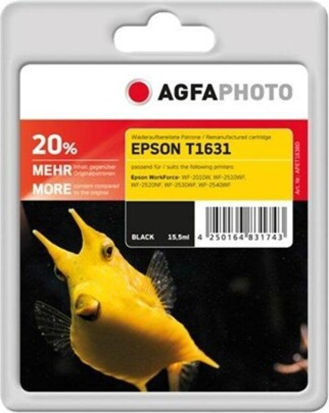 Photo - black - compatible - remanufactured - ink cartridge (alternative for: Epson 16XL Epson C13T16314010 Epson T1631) - Blekkpatron Svart