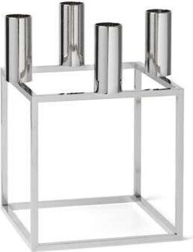 Kubus 4 lysestake nikkel