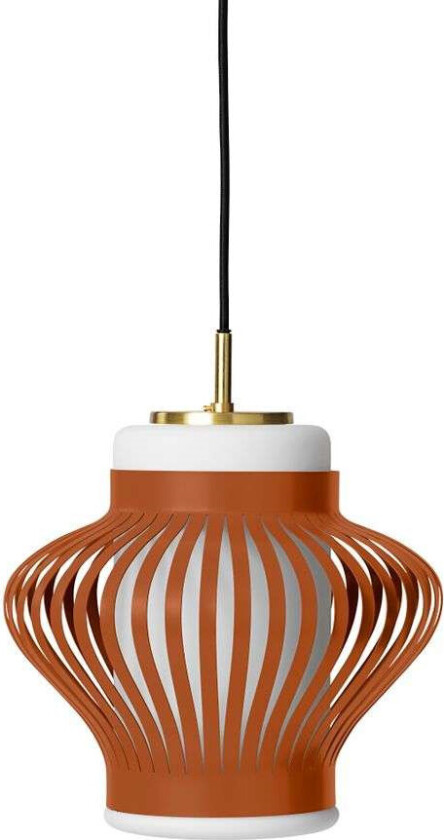 Opal Lamella takpendel Rusty red, sandblåst opal