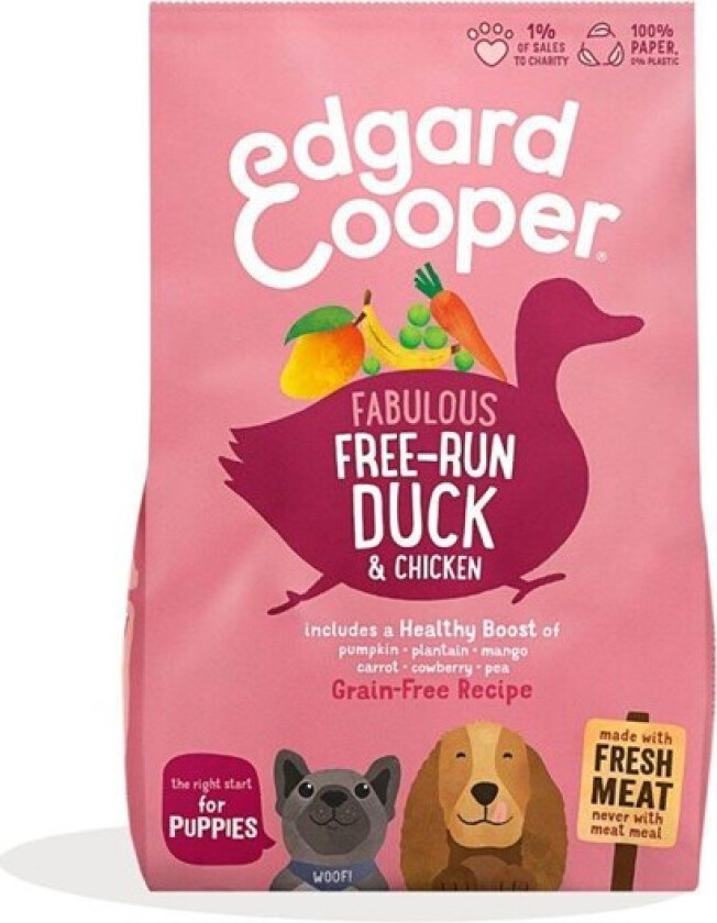 Edgard & Cooper Dog Grain Free Puppy And & Kylling (7 kg)