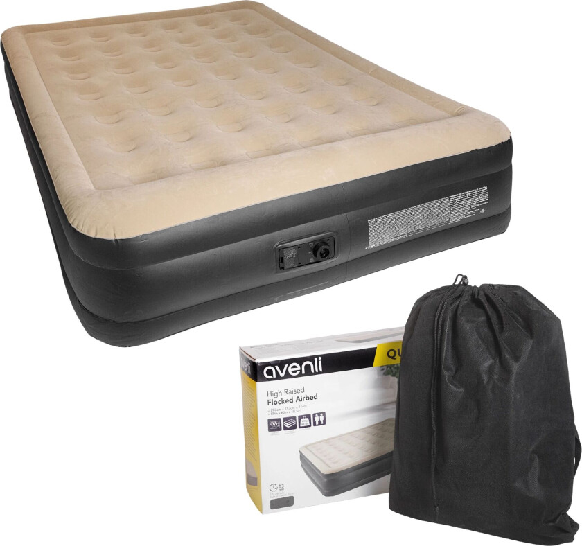 Queen size high raised air bed, luftmadrass none