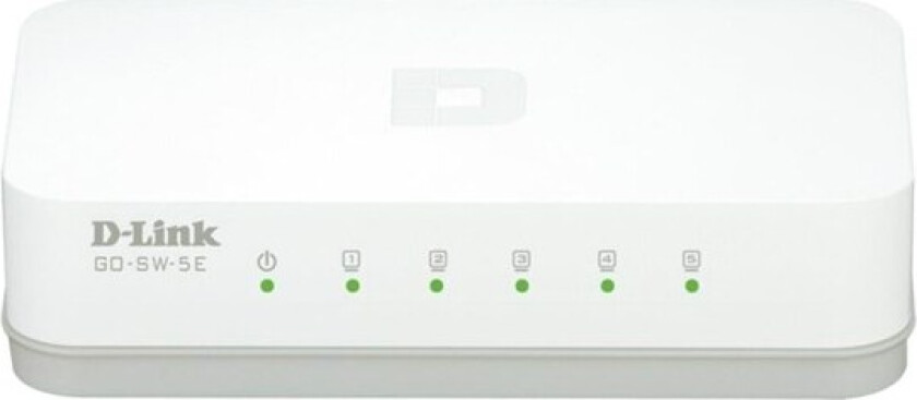 Dlinkgo 5-Port Fast Ethernet Easy Desktop Switch GO-SW-5E
