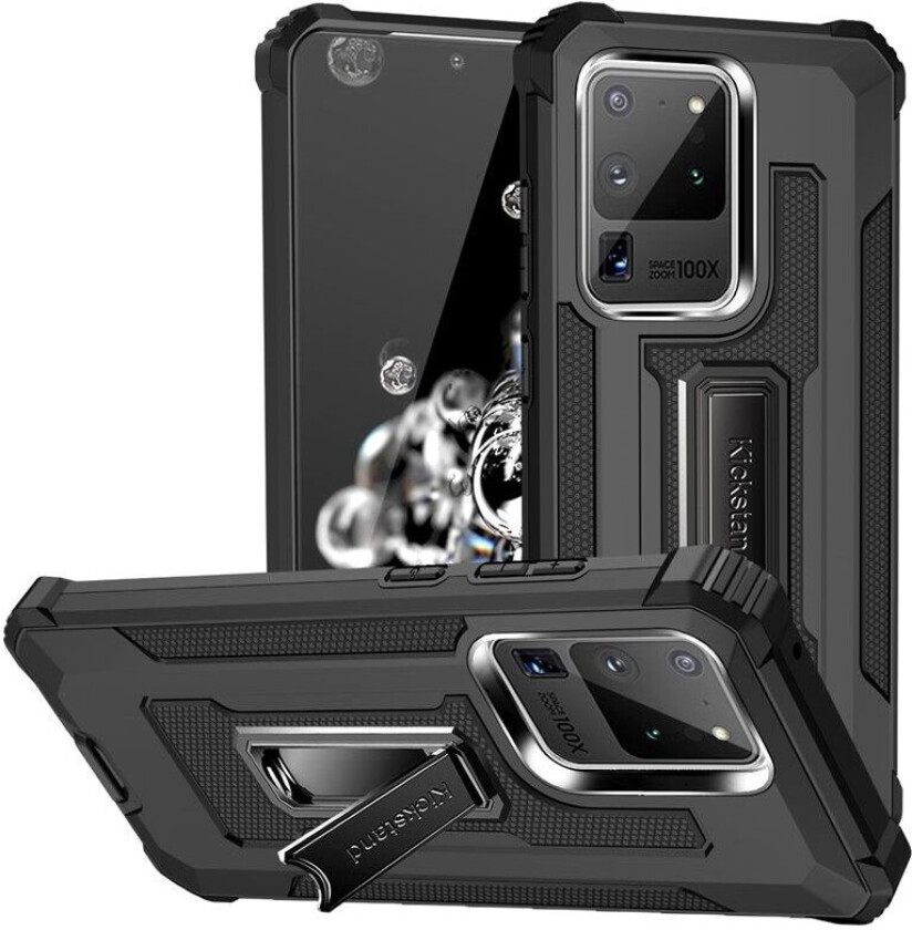 Jazz Støtsikkert deksel 2in1 Samsung Galaxy S20 Ultra : Farge - Svart