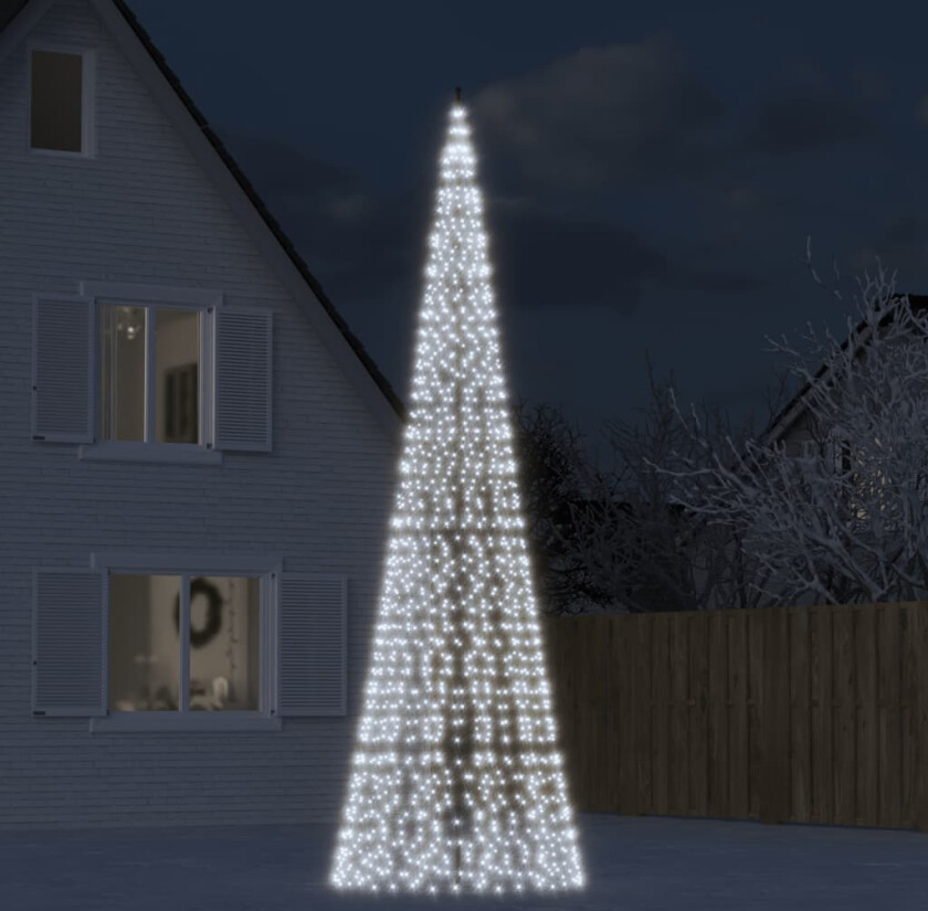 Bilde av Juletrelys på flaggstang 1534 LED kaldhvit 500 cm