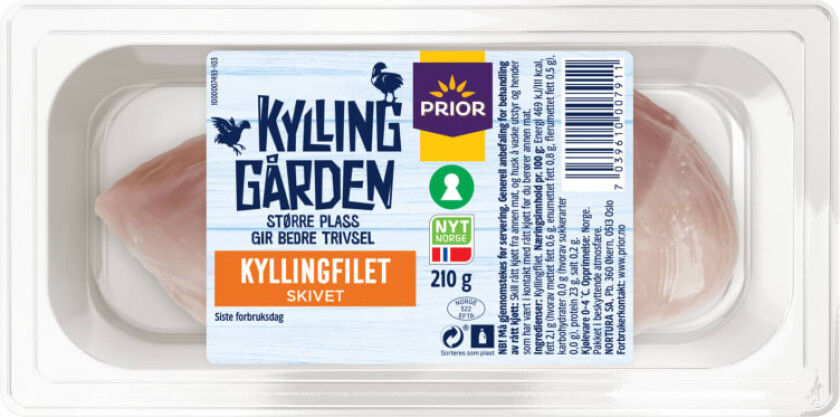 Kyllingfilet 2 skiver 210g