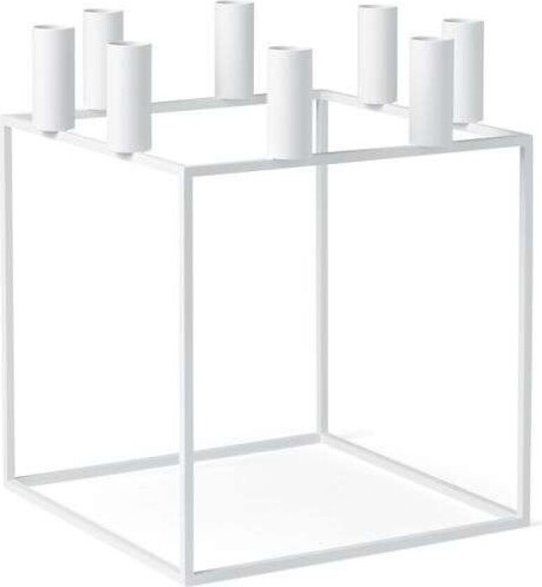 Kubus 8 lysestake hvit