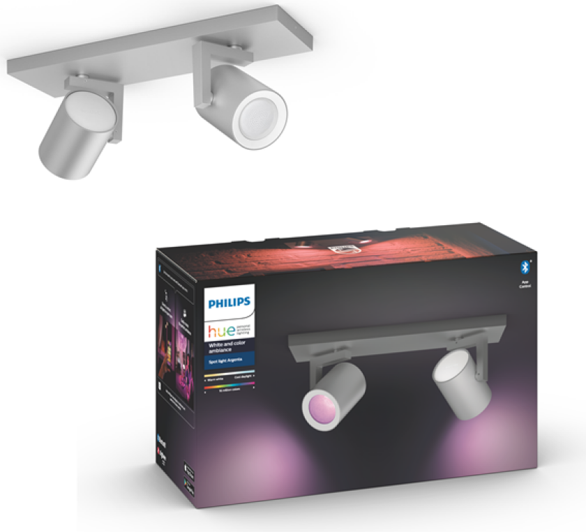 Hue WCA Argenta Dobbel Spotlight 5.7W Alu - 60205