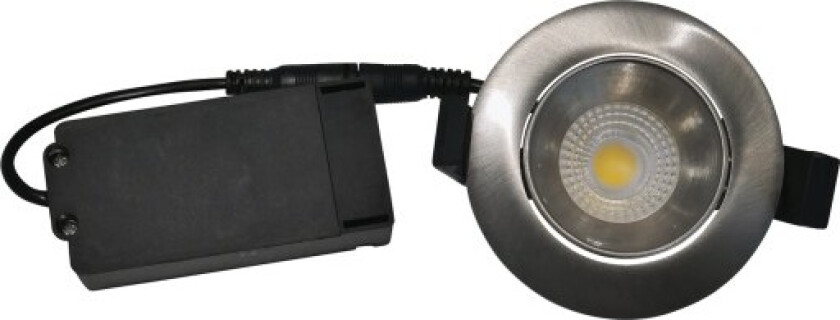 Velia Low Profile downlight, 5W/2700K, LED, børstet alu