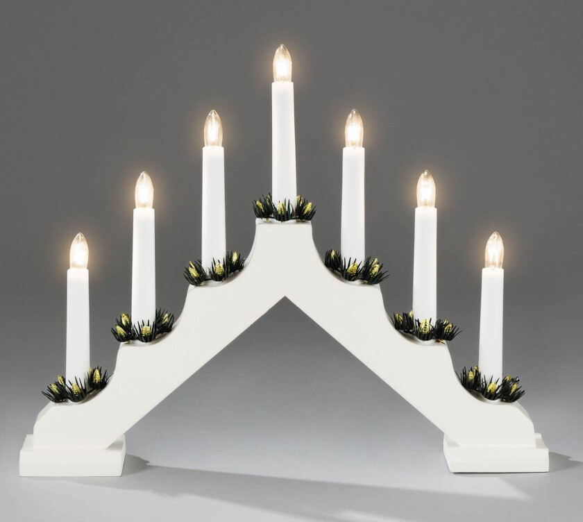 2262-210 Lysestake 7 lys hvit