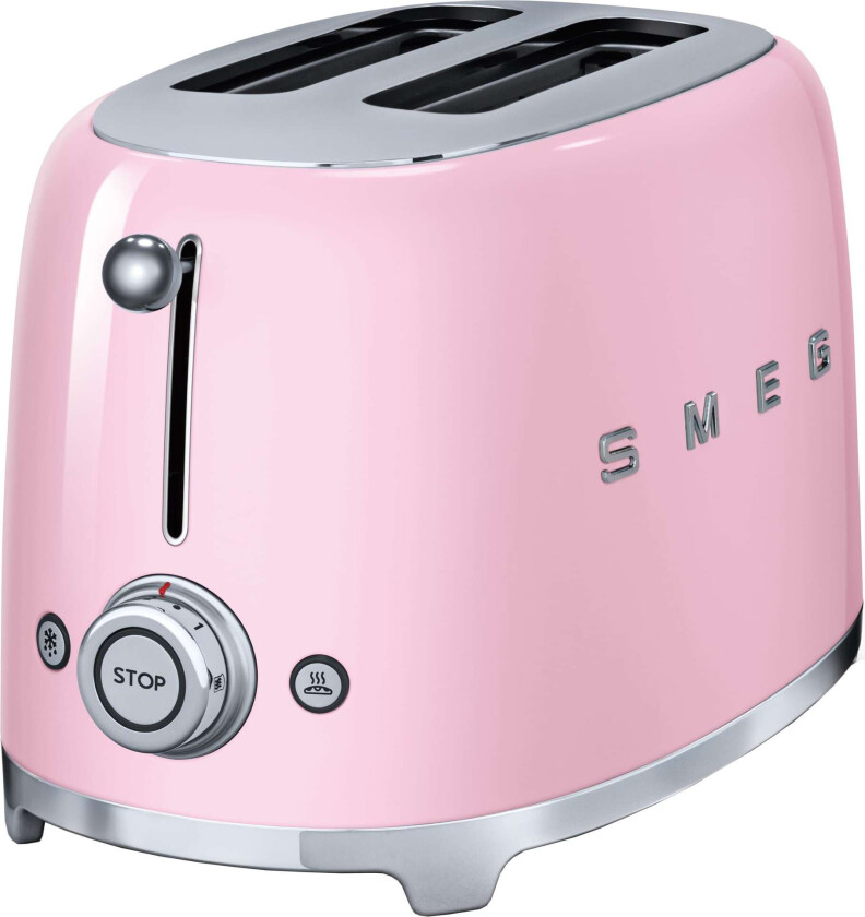 SMEG Brødrister pastellrosa Tsf01pkeu