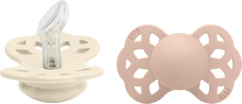 Pacifier Infinity Anatomical Silicone Ivory/Blush Size 1 2pc