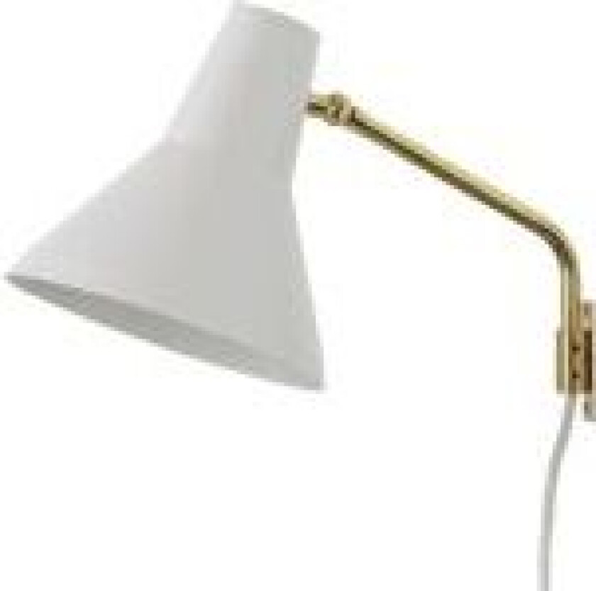 Innolux Carin vegglampe, E27, hvit/messing