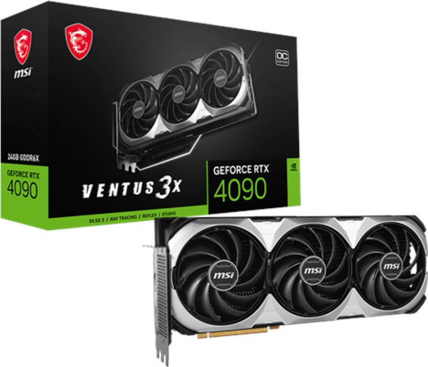 GeForce RTX 4090 VENTUS 3X E OC - 24GB GDDR6X RAM - Grafikkort