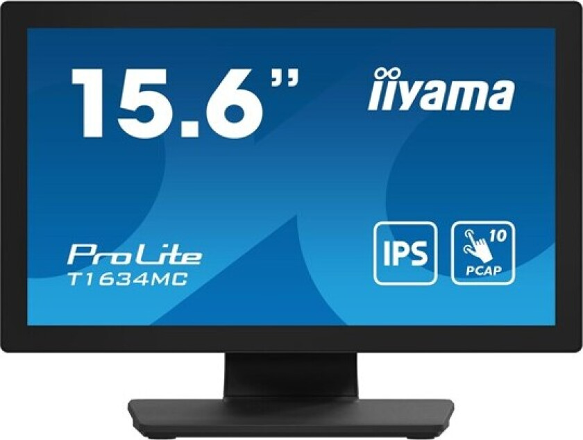 15" iiyama ProLite T1634MC-B1S - LED monitor - Full HD (1080p) - 15.6" - 25 ms - Skjerm