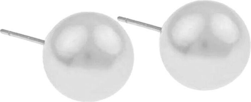 Snö of Sweden Laney Pearl Ear White 8 Mm, Snö of Sweden Øredobber