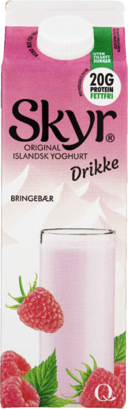 Skyr Drikke Bringebær1l