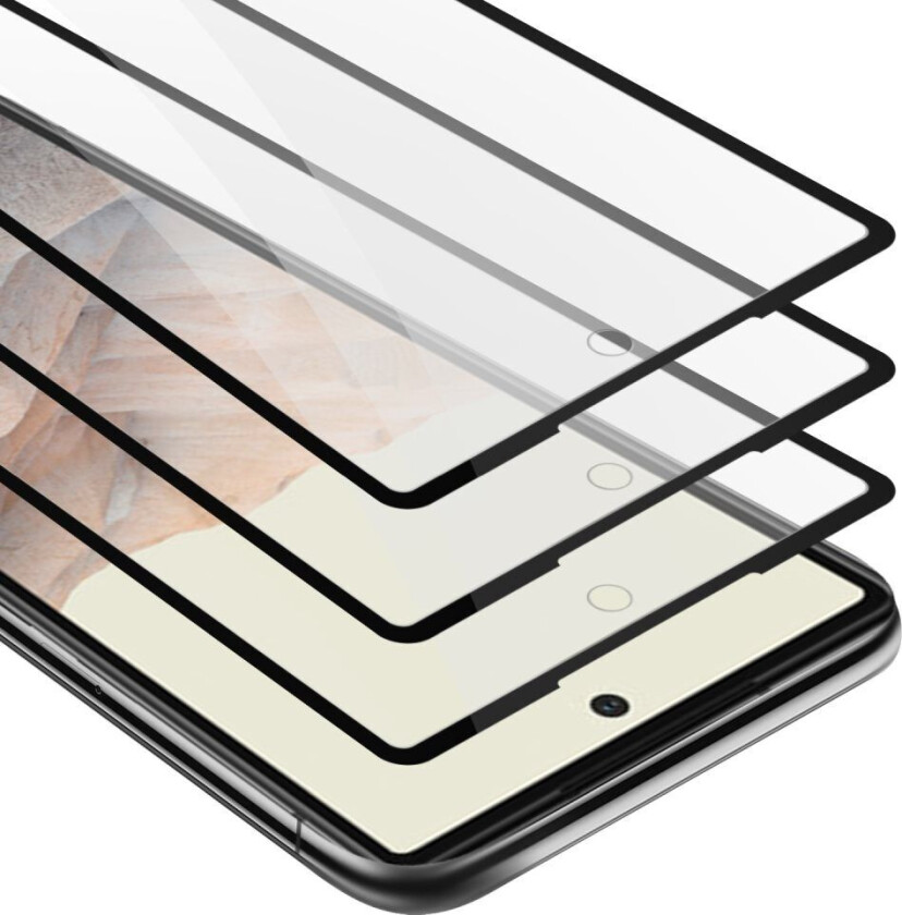 3x Skjermbeskytter Skärmskyddtil til Google PIXEL 6 Herdet Skjermglass Full Skjerm