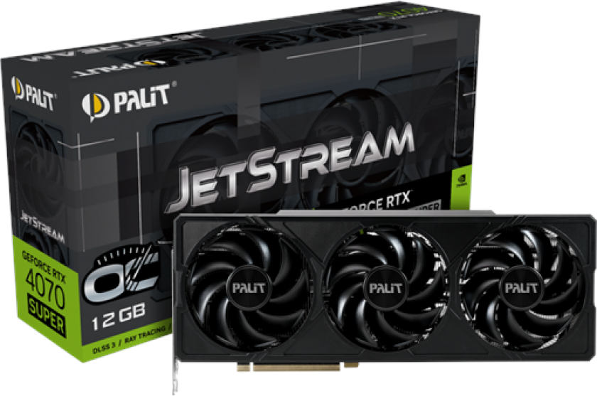 GeForce RTX 4070 SUPER JetStream OC - 12GB GDDR6X RAM - Grafikkort