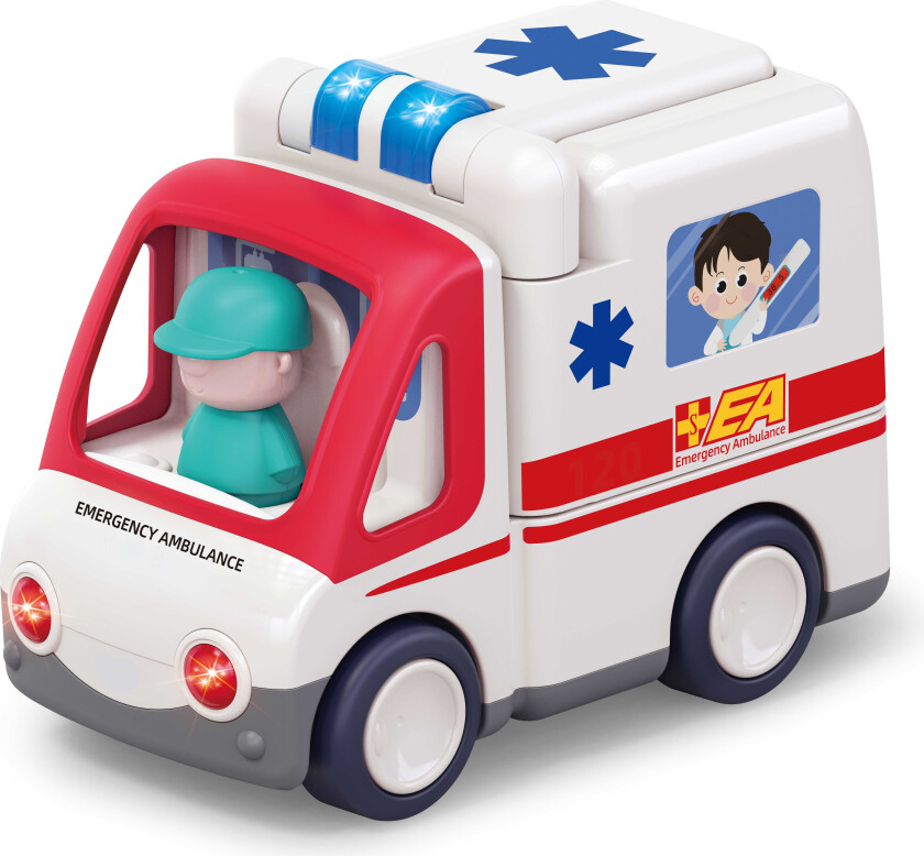 Ambulance with light, music and movement