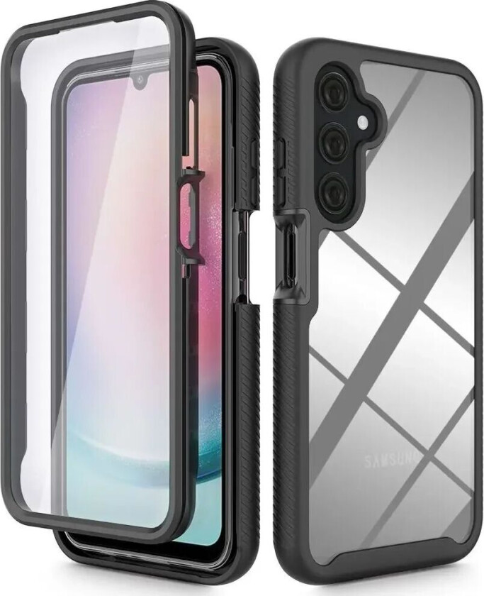 Samsung Galaxy A25 (5G) Tech-Protect DEFENSE360 Deksel med Skjermbeskytter - Gjennomsiktig / Svart
