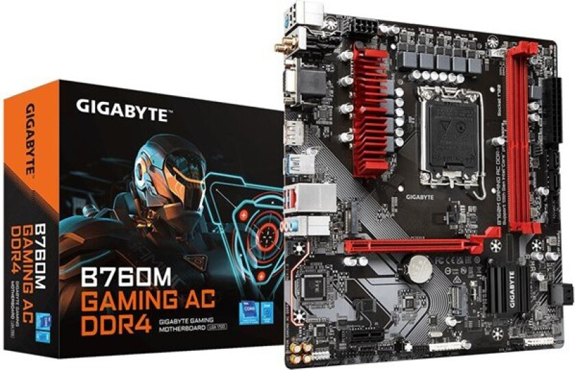B760M GAMING AC DDR4 Hovedkort - Intel B760 - Intel LGA1700 socket - DDR4 RAM - Micro-ATX