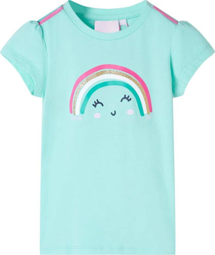 T-skjorte for barn lysemynte 92