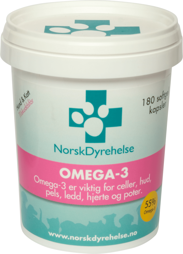 Omega 3-kapsler Kosttilskudd Hund&Katt 180 kapsler