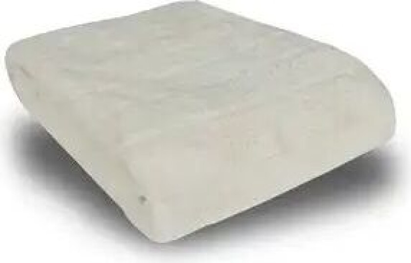 Pledd - 135x190 cm - Hvit teppe - Fake fur - Ekstra myk