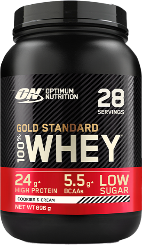 100 % Whey Gold Standard 908 g, myseprotein Cookies & Cream