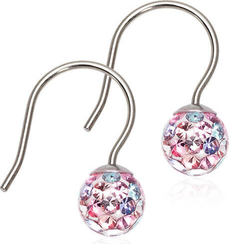 Titanium Øredobber Med Krystall 15-1267-98