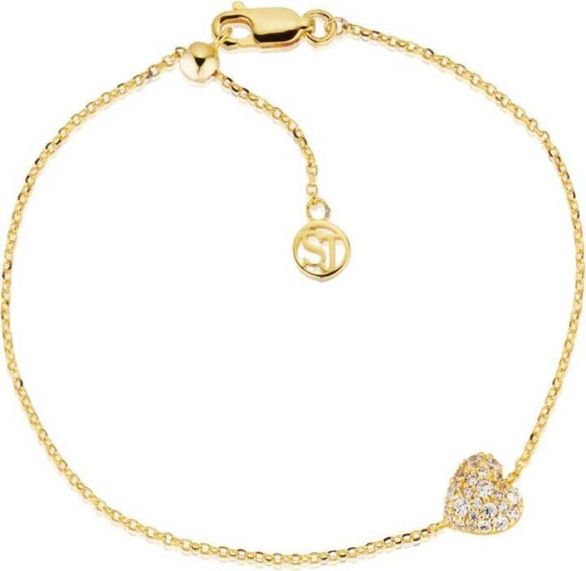 Caro Forgylt Sølv Armbånd Med Zirconia SJ-B72358-CZ-YG