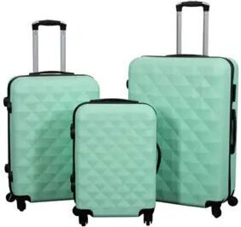 Reisesett - Sett med 3 stk. - Eksklusivt hardcase koffertsett - Turkis diamant