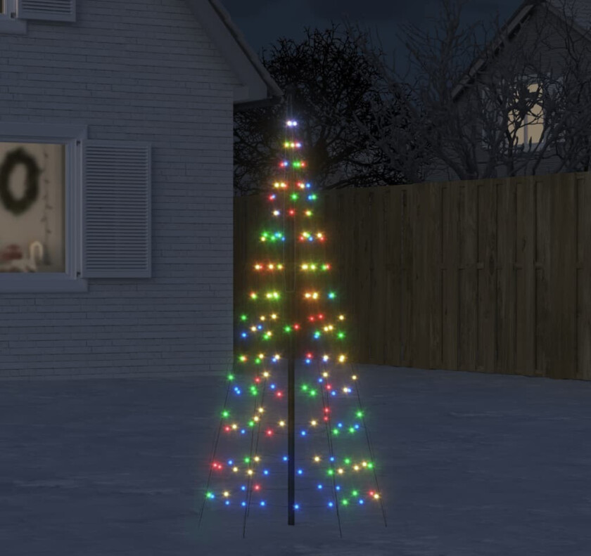 Bilde av Juletrelys på flaggstang 200 LED fargerik 180 cm