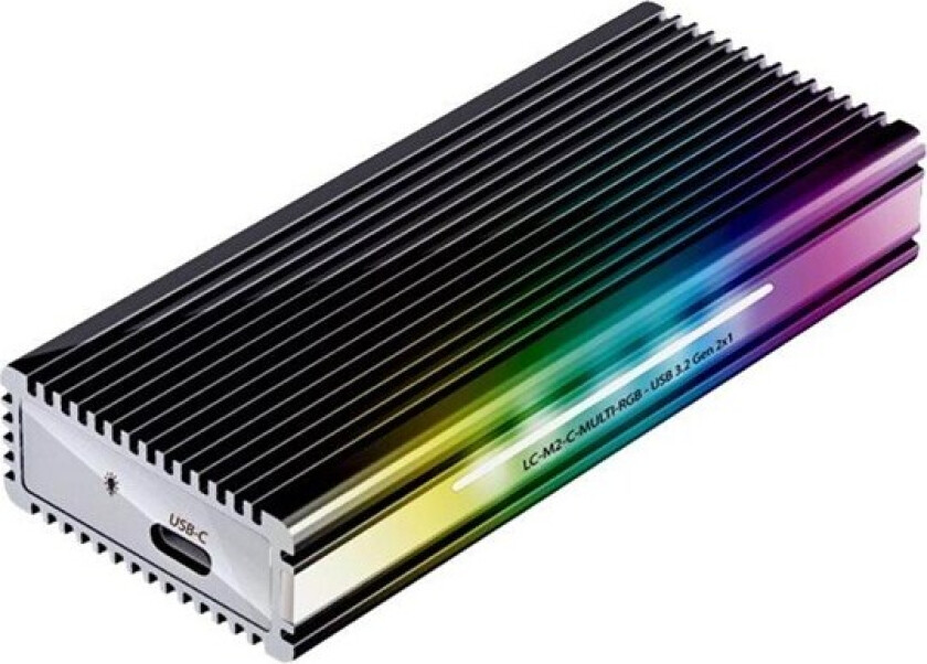 LC-M2-C-MULTI-RGB - storage enclosure - M.2 NVMe Card / SATA 10Gb/s - USB 3.2 (Gen 2)