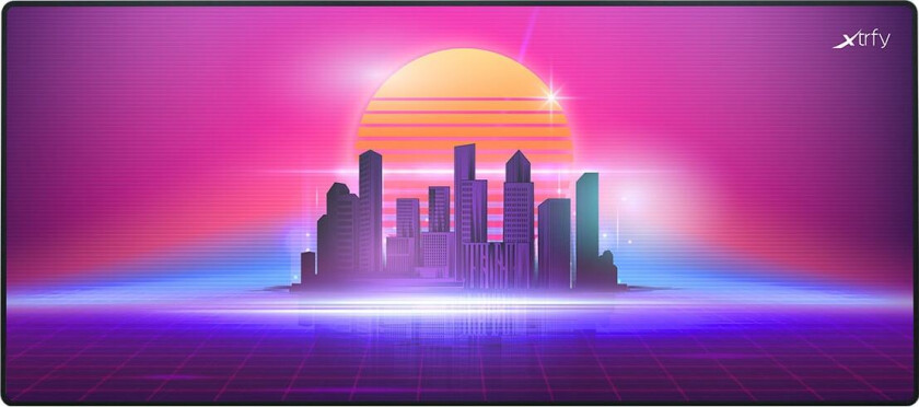 CHERRY XTRFY GP5-XL-RETROWAVE, Flerfarget, Bilde, klede, Gummi, Antiskliunderlag, Musematte til gaming
