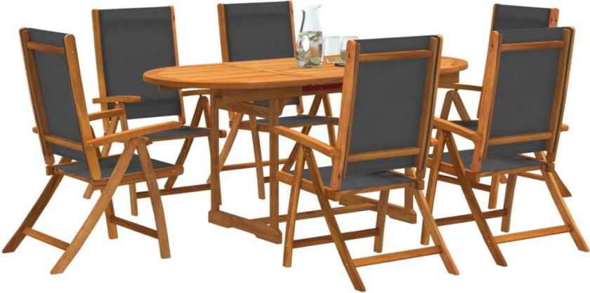 Hagespisegruppe 7 deler heltre akasie og textilene