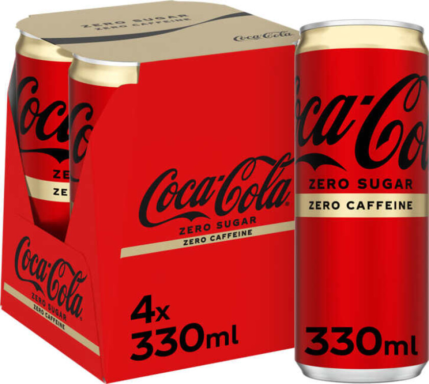 Coca-Cola Zero Sugar/Caffein 0,33lx4 boks