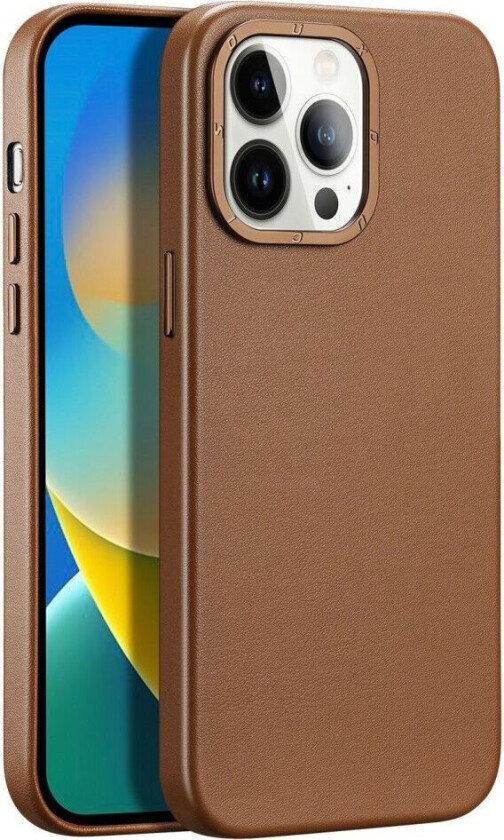 iPhone 14 Pro Max DUX DUCIS Grit Elegant Kunstskinn Bakdeksel - MagSafe-kompatibel - Rosa