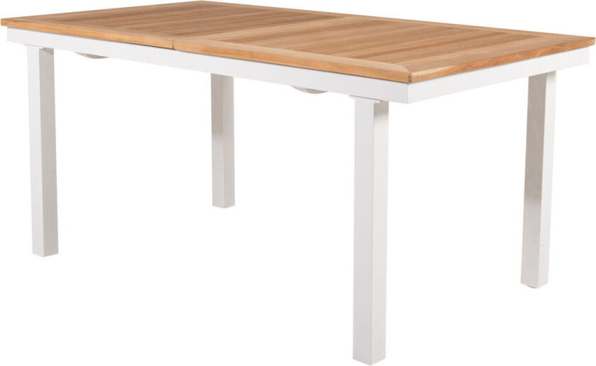 Panama hagebord inkl. tilleggsplate 160, 240 cm hvit, natur .