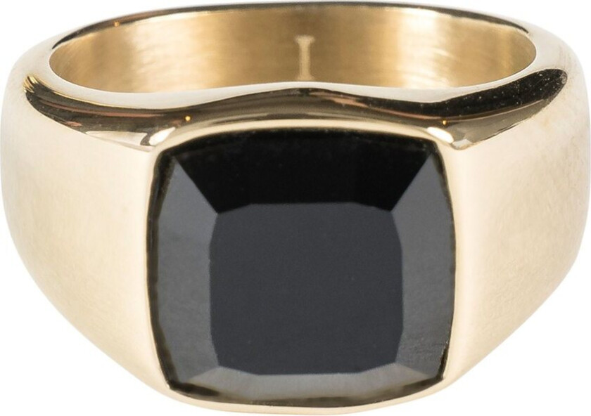 DARK Signet Ring Mini Gold With Black Onyx Size 2