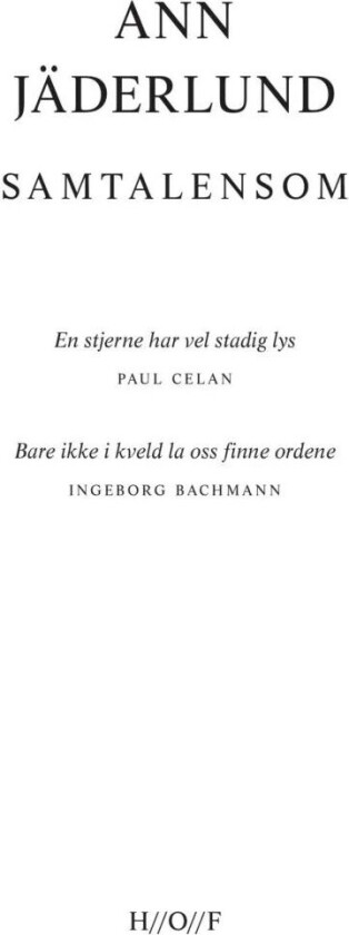 Samtalensom av Ann Jäderlund