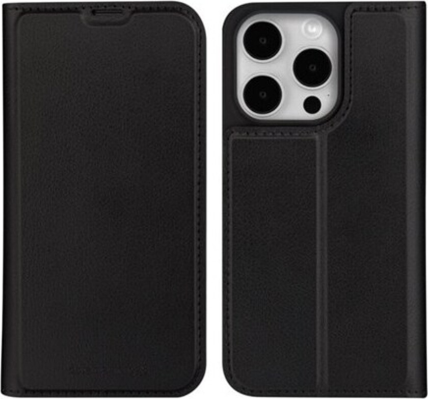 iPhone 15 Pro dbramante1928 Oslo Ultra-Slim Kunstskinn Deksel m. Lommebok - Black