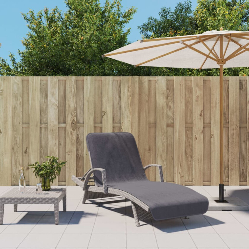 Strandhåndklær 2 stk antrasitt 75x200 cm stoff 400 GSM